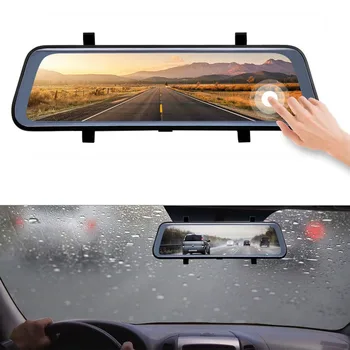 10 inch 1080P Touch Screen Car DVR Car Front Rear Double Recording Dash Camera Rear View Mirror Car Driving Video Recorder 
10 inch 1080P Touch Screen Car DVR Car Front Rear Double Recording Dash Camera Rear View Mirror Car Driving Video Recorder