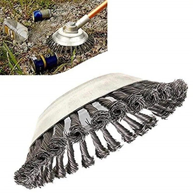 Volwco-150mm-Cone-Knotted-Wire-Grass-Trimmer-Cutter-Head-Metal-Lawn-Mower-Weeding-Tray-for-Brushcutter-Attachment-0-5
