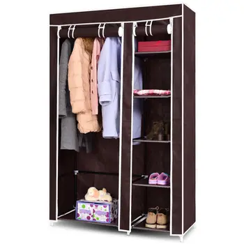 Costway 69'' Portable Closet Storage Organizer Clothes Wardrobe Shoe Rack W/6 Shelf Brown 
Costway 69'' Portable Closet Storage Organizer Clothes Wardrobe Shoe Rack W/6 Shelf Brown