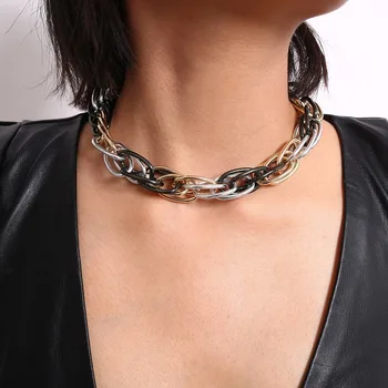 Pjx New Punk Choker Necklace Mulit-layer Cable Chain Necklace for Women Mix Color Geometric Link Chain Necklaces For Women
Pjx New Punk Choker Necklace Mulit-layer Cable Chain Necklace for Women Mix Color Geometric Link Chain Necklaces For Women