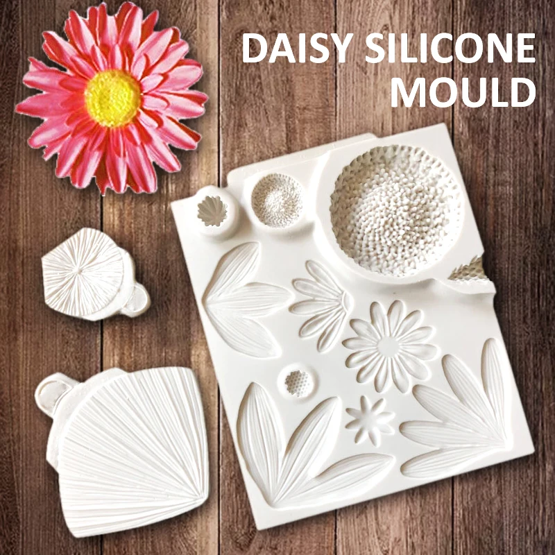Новая силиконовая форма для мастики в виде подсолнухов, Листьев, маргариток, украшение для торта, форма для топперов, инструмент для украшения шоколада, выпечки
Новая силиконовая форма для мастики в виде подсолнухов, Листьев, маргариток, украшение для торта, форма для топперов, инструмент для украшения шоколада, выпечки