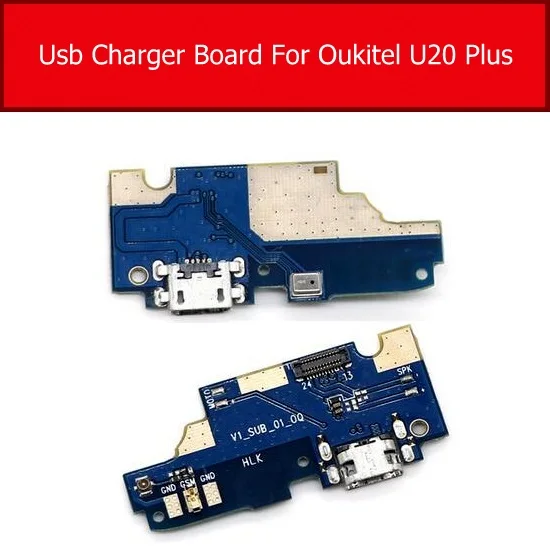 

100% New usb charge port plug board For Oukitel U20 Plus charging USB jack dock board module Flex Cables replacement parts