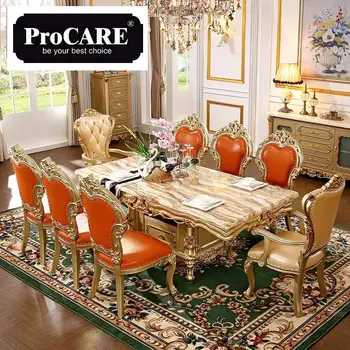European Marble Square Dining Table Chair Combination Champagne Gold 2.2 M/2.8M Rectangular Villa West Dining Table
European Marble Square Dining Table Chair Combination Champagne Gold 2.2 M/2.8M Rectangular Villa West Dining Table