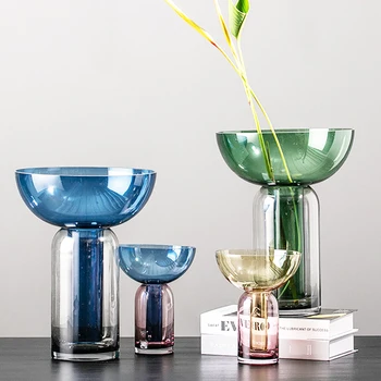 Nordic Colorful Geometric Funnel Glass Vase Hydroponics Flower Vase Desktop Decor Art Home Decoration Living Room Wedding Gift
Nordic Colorful Geometric Funnel Glass Vase Hydroponics Flower Vase Desktop Decor Art Home Decoration Living Room Wedding Gift