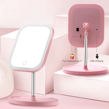 New Portable Makeup Mirror LED Table Desktop Makeup Mirrors Adjustable Mirror Screen USB Charging Portable Handheld Mirror
New Portable Makeup Mirror LED Table Desktop Makeup Mirrors Adjustable Mirror Screen USB Charging Portable Handheld Mirror