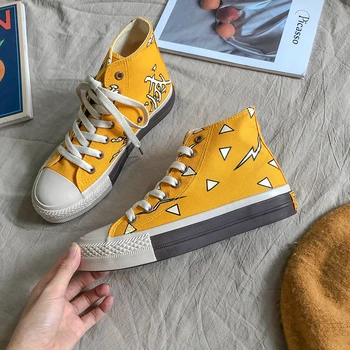 Fashion Anime Demon Slayer Kimetsu no Yaiba Cosplay Shoes Agatsuma Zenitsu Shoes Teen Canvas Shoe Boots Street Sports Shoes New 
Fashion Anime Demon Slayer Kimetsu no Yaiba Cosplay Shoes Agatsuma Zenitsu Shoes Teen Canvas Shoe Boots Street Sports Shoes New