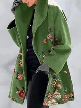 Vintage Printed Woolen Coat Women Green Overcoat 2021 Autumn Temperament Lapel Office Lady LongCoat Winter Clothes for Women
Vintage Printed Woolen Coat Women Green Overcoat 2021 Autumn Temperament Lapel Office Lady LongCoat Winter Clothes for Women
