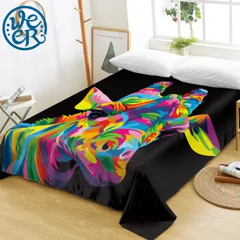The Royal Giraffe by Weer Bedspread Watercolor Flat Sheet Animal Printed Bed Sheets Rainbow Colorful drap de lit Dropshipping
The Royal Giraffe by Weer Bedspread Watercolor Flat Sheet Animal Printed Bed Sheets Rainbow Colorful drap de lit Dropshipping
