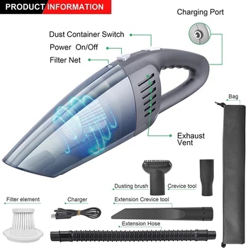 Handheld Vacuum, Handheld Vacuum Cleaner Cordless 8Kpa Strong Suction Powered By Li-Ion Battery Rechargeable Quick
Handheld Vacuum, Handheld Vacuum Cleaner Cordless 8Kpa Strong Suction Powered By Li-Ion Battery Rechargeable Quick