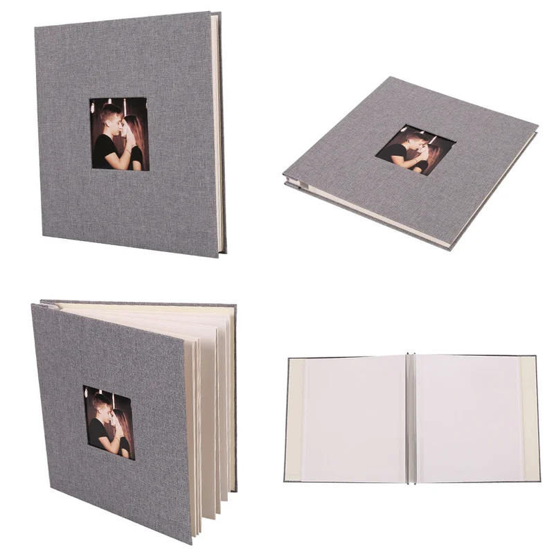 Альбом для фотографий с льняной обложкой самоклеящаяся пленка сделай сам