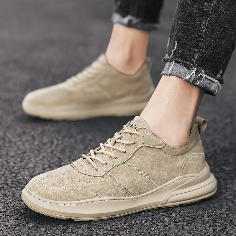 Men Leather Shoes Breathable casual fashion breathable lace up Luxury Brand Anti-Slip Training sewing Sneakers flats Shoes 
Men Leather Shoes Breathable casual fashion breathable lace up Luxury Brand Anti-Slip Training sewing Sneakers flats Shoes