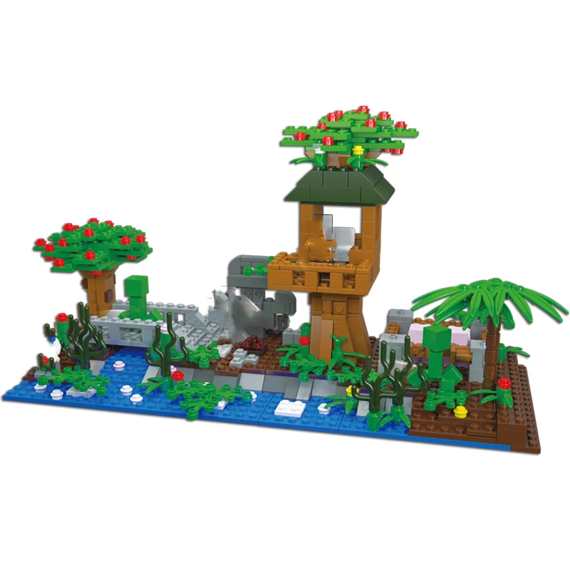 Legoing Minecraft Figures Jungle Entertainment Tree House Model My World Minecraft Figuras Set Building Blocks Toys For Children
Legoing Minecraft Figures Jungle Entertainment Tree House Model My World Minecraft Figuras Set Building Blocks Toys For Children
