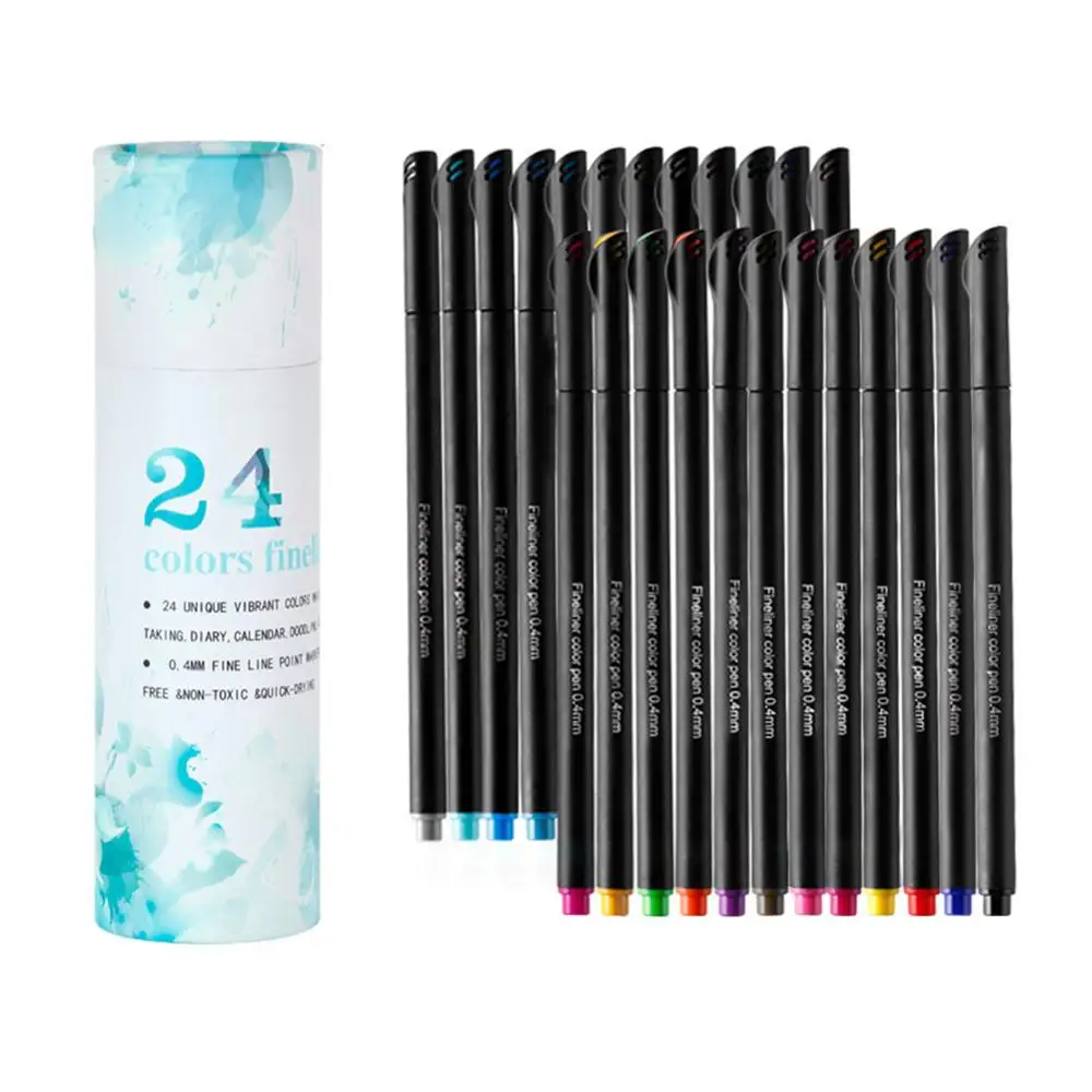 24 Color Very Fine Waterborne Hook Pen Painting Set Needle Pen Hand Account Stationery
24 Color Very Fine Waterborne Hook Pen Painting Set Needle Pen Hand Account Stationery