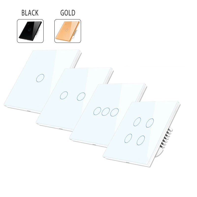 Light Switch luxury Wall Touch Sensor Switch US/EU Standard switch power Crystal Glass Switch Panel 1/2/3/4 Gang 1Way 100-240V
Light Switch luxury Wall Touch Sensor Switch US/EU Standard switch power Crystal Glass Switch Panel 1/2/3/4 Gang 1Way 100-240V