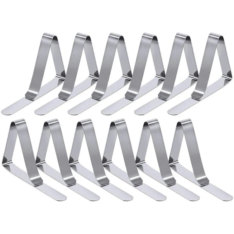 Tablecloth Clips 48 Picnic Table Clips Flexible Stainless Steel Tablecloth Cover Clip Tablecloth Holder Suitable for Picnic Tent 
Tablecloth Clips 48 Picnic Table Clips Flexible Stainless Steel Tablecloth Cover Clip Tablecloth Holder Suitable for Picnic Tent