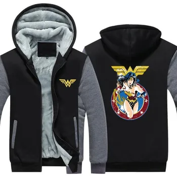 Middle school student with zipper new Wonder Woman plus cashmere thick hoodie men and women fall and winter jackets
Middle school student with zipper new Wonder Woman plus cashmere thick hoodie men and women fall and winter jackets