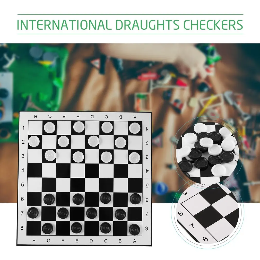 2020 Large Size Plastic Checkers/Draughts Folding Chessboard International Chess Set Travel Board Game Competition Toy
2020 Large Size Plastic Checkers/Draughts Folding Chessboard International Chess Set Travel Board Game Competition Toy