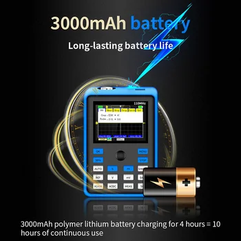 Digital Oscilloscope 2.4 inch Display 500MS/s Sampling Rate 110MHz Analog Bandwidth ALI88
Digital Oscilloscope 2.4 inch Display 500MS/s Sampling Rate 110MHz Analog Bandwidth ALI88