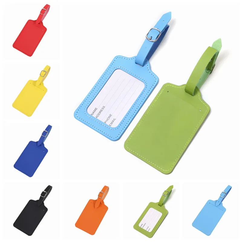 1PC Women Men PU Leather Luggage Tag Suitcase Identifier Label Baggage Boarding Bag Tag Name ID Address Holder Travel Accessorie
1PC Women Men PU Leather Luggage Tag Suitcase Identifier Label Baggage Boarding Bag Tag Name ID Address Holder Travel Accessorie