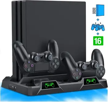 Stand Cooling Fan Vertical Cooling Stand Game Charger For PS4 Slim/PS4 Pro With Dual Controller Charge Station&16 Game Storage
Stand Cooling Fan Vertical Cooling Stand Game Charger For PS4 Slim/PS4 Pro With Dual Controller Charge Station&16 Game Storage