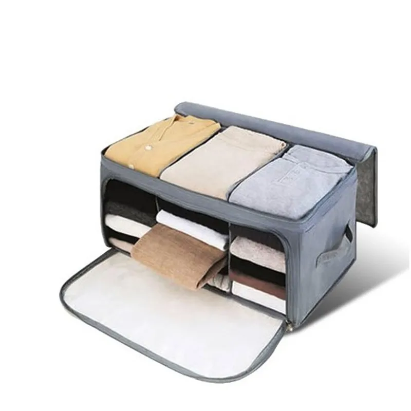 Bamboo Charcoal Non-woven Fabrics Visual Double Door Three Grid mao yi xiang Clothes Storage Box Organizing Box
Bamboo Charcoal Non-woven Fabrics Visual Double Door Three Grid mao yi xiang Clothes Storage Box Organizing Box
