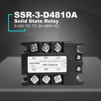 Solid State Relay DC-AC SSR-3D4810A 25A 40A 60A 80A 100A 3-32VDC TO 30-480VAC Load Current Three Phase for Temperature Control
Solid State Relay DC-AC SSR-3D4810A 25A 40A 60A 80A 100A 3-32VDC TO 30-480VAC Load Current Three Phase for Temperature Control
