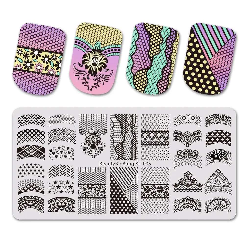 BeautyBigBang Stamping Plates 5PCS/set Flower Theme Nail Stencil For Nail Art Template Geometry Tree Nail Plate For Stamping
BeautyBigBang Stamping Plates 5PCS/set Flower Theme Nail Stencil For Nail Art Template Geometry Tree Nail Plate For Stamping