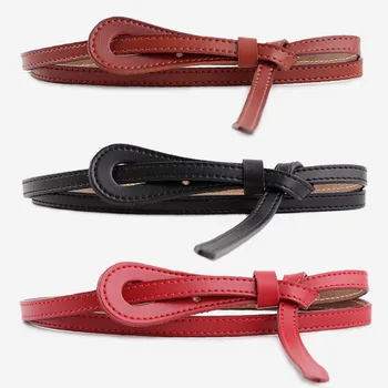 2020 New Designer Women's Thin Narrow Black Red Brown Genuine Leather Dress Waist Belt Female Knot Strap Belts for Women Dresses
2020 New Designer Women's Thin Narrow Black Red Brown Genuine Leather Dress Waist Belt Female Knot Strap Belts for Women Dresses
