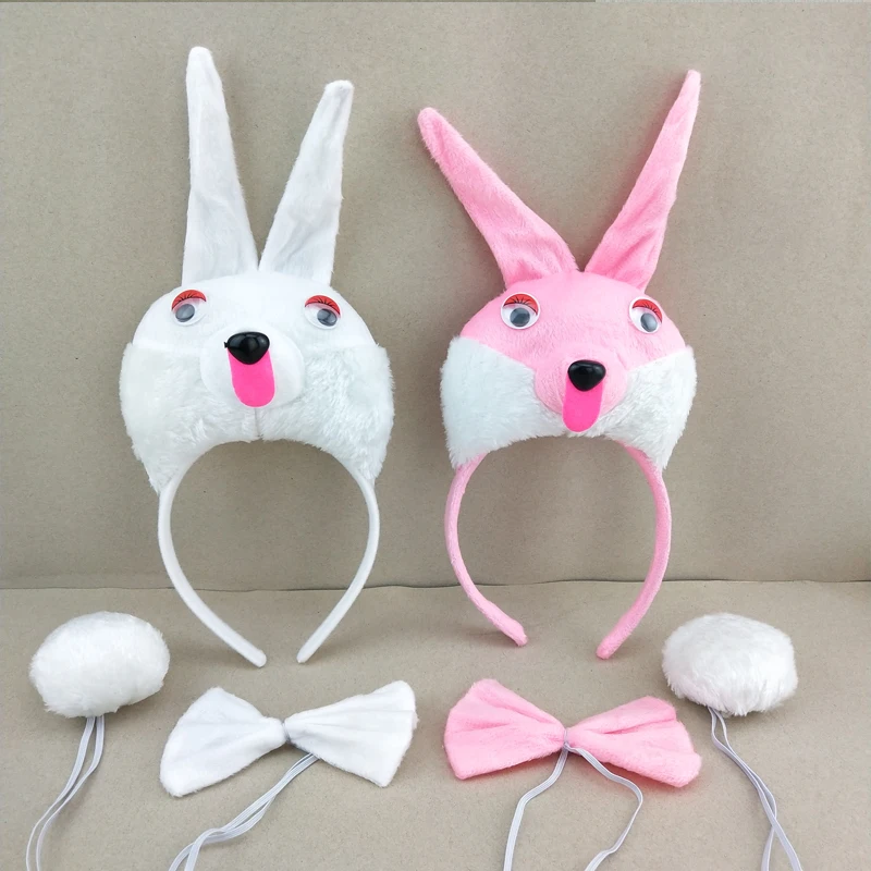 

Детский комплект из 3 предметов, плюшевая повязка на голову в виде кролика и ушей