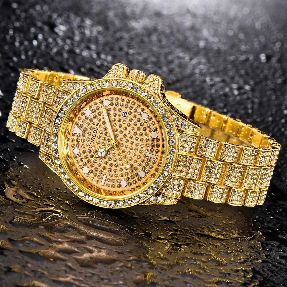 Men Watches 2020 Top Brand Luxury Iced Out Watch Gold Diamond Watch for Men Quartz Waterproof Date Wristwatch Relogio Masculino
Men Watches 2020 Top Brand Luxury Iced Out Watch Gold Diamond Watch for Men Quartz Waterproof Date Wristwatch Relogio Masculino