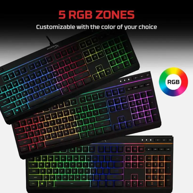 Kingston HyperX Gaming Keyboard Alloy Core RGB Gorgeous Lighting USB Wired Ergonomic Gaming Mechanical Keyboard for Computer PC
Kingston HyperX Gaming Keyboard Alloy Core RGB Gorgeous Lighting USB Wired Ergonomic Gaming Mechanical Keyboard for Computer PC