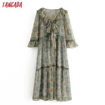Tangada summer fashion women flowers print chiffon dress flare sleeve ladies vintage ruffles midi dress vestidos 3H54
Tangada summer fashion women flowers print chiffon dress flare sleeve ladies vintage ruffles midi dress vestidos 3H54