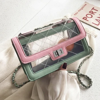 NEW French Original Design Fashion Transparent Shoulder Bag & Fashion Pop Diamond Chain Bag Width 22cm Height 13cm Thickness 9cm
NEW French Original Design Fashion Transparent Shoulder Bag & Fashion Pop Diamond Chain Bag Width 22cm Height 13cm Thickness 9cm