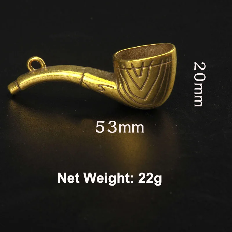 Brass Tobacco Pipe Key Chains Pendants (8)