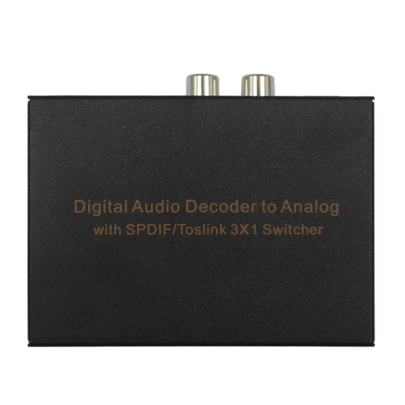 AMS-Digital Audio Decoder to Analog 3 Port Optical SPDIF Toslink to L/R RCA 3.5mm Stereo 3X1 Switcher Adaptor
AMS-Digital Audio Decoder to Analog 3 Port Optical SPDIF Toslink to L/R RCA 3.5mm Stereo 3X1 Switcher Adaptor
