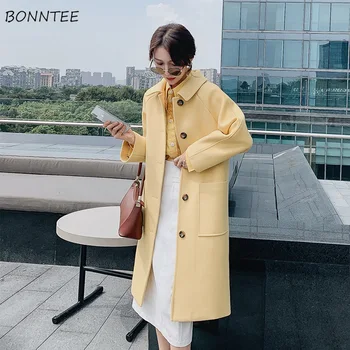 Blends Women Simple Straight Long Coats Korean Style Harajuku All-match Single Breasted Casual Womens Winter Turn-Down Collar
Blends Women Simple Straight Long Coats Korean Style Harajuku All-match Single Breasted Casual Womens Winter Turn-Down Collar