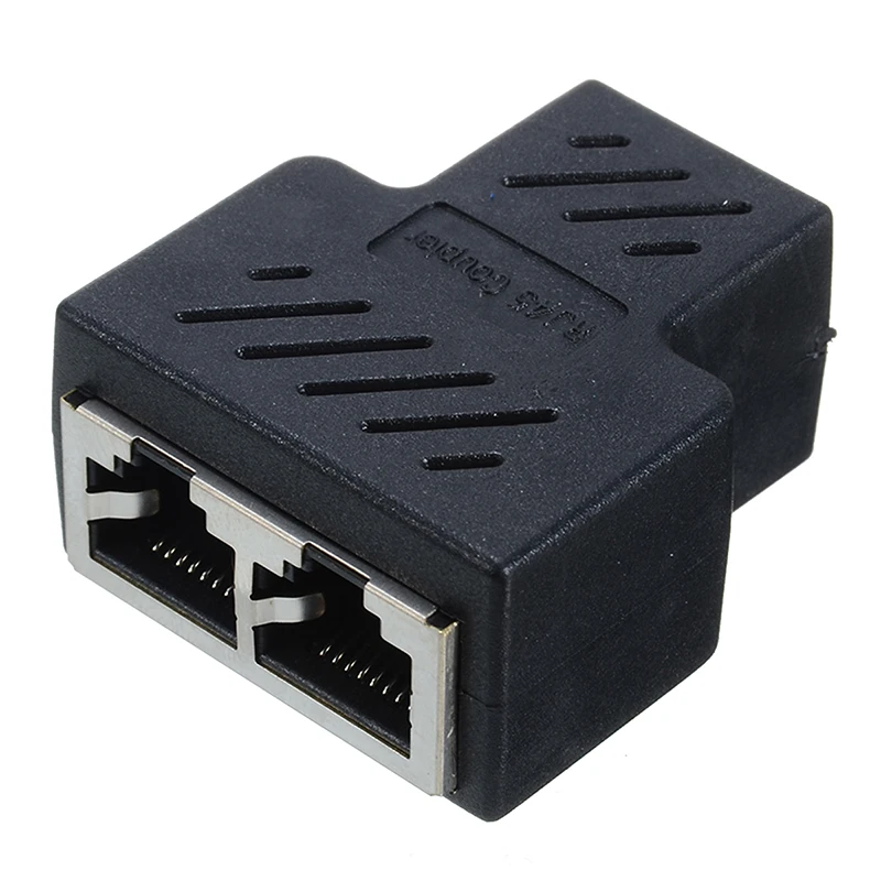 Ethernet-кабель RJ45 разветвитель с 1 на 2 разъемами коннектор черный LAN