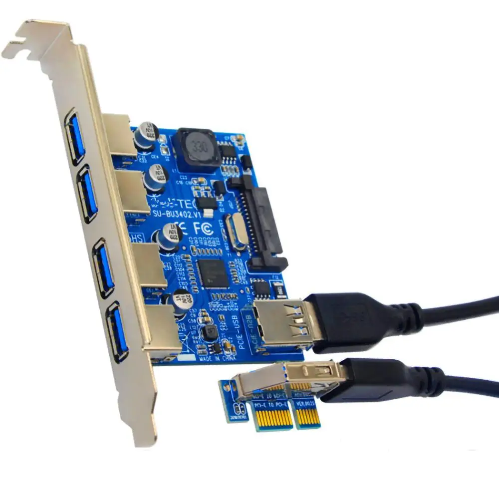 Desktop Computer USB3.0 Expansion Card 4 Ports PCI-E to Split Type USB3.0 5Gbps Bandwidth for Windows XP Win 7/8/8.1/10
Desktop Computer USB3.0 Expansion Card 4 Ports PCI-E to Split Type USB3.0 5Gbps Bandwidth for Windows XP Win 7/8/8.1/10