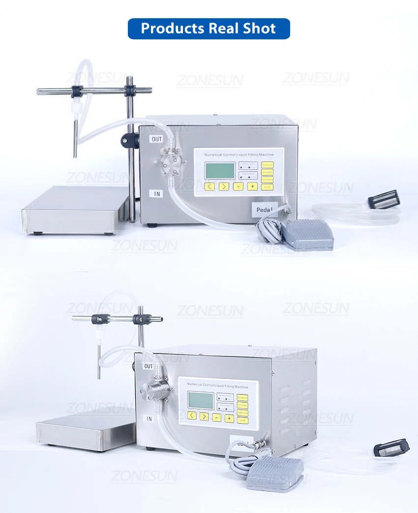 ZONEPACK ZS-MP251W Магнитный насос Сильнокислотная жидкость Пищевое масло Машина для наполнения и взвешивания спиртных напитков Наполнитель для бутылок с водой для сока 