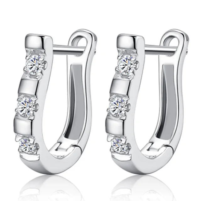 LByzHan – boucles d'oreilles en argent Sterling 925 authentique, clous en fer à cheval pour femme, cadeau de mariage 2