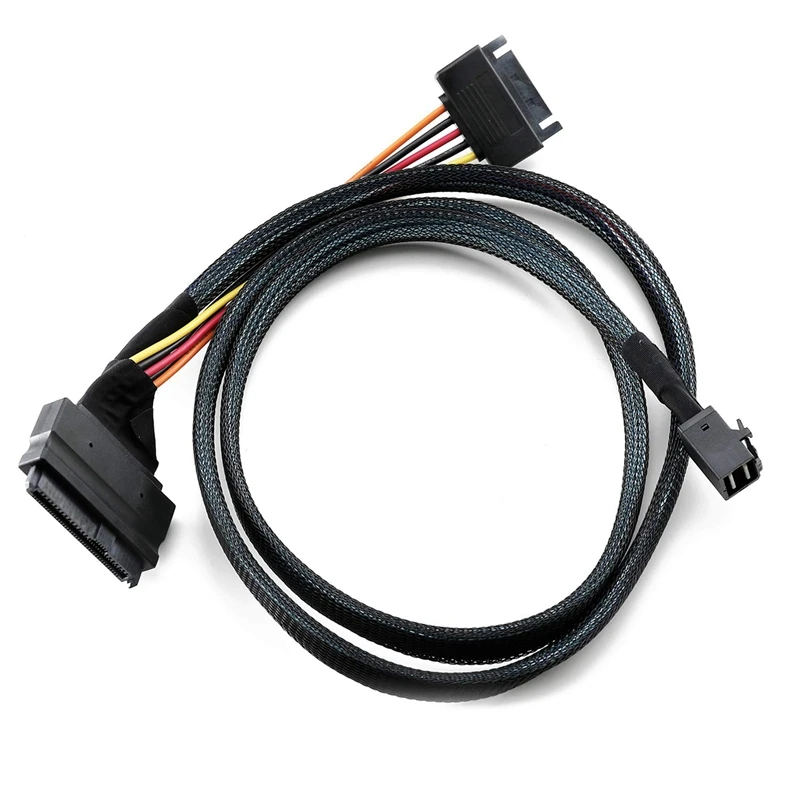 Встроенный кабель 12G Mini SAS HD в U.2 / SFF-8643 для SFF-8639 кабеля 0 5 м с 15-контактным блоком