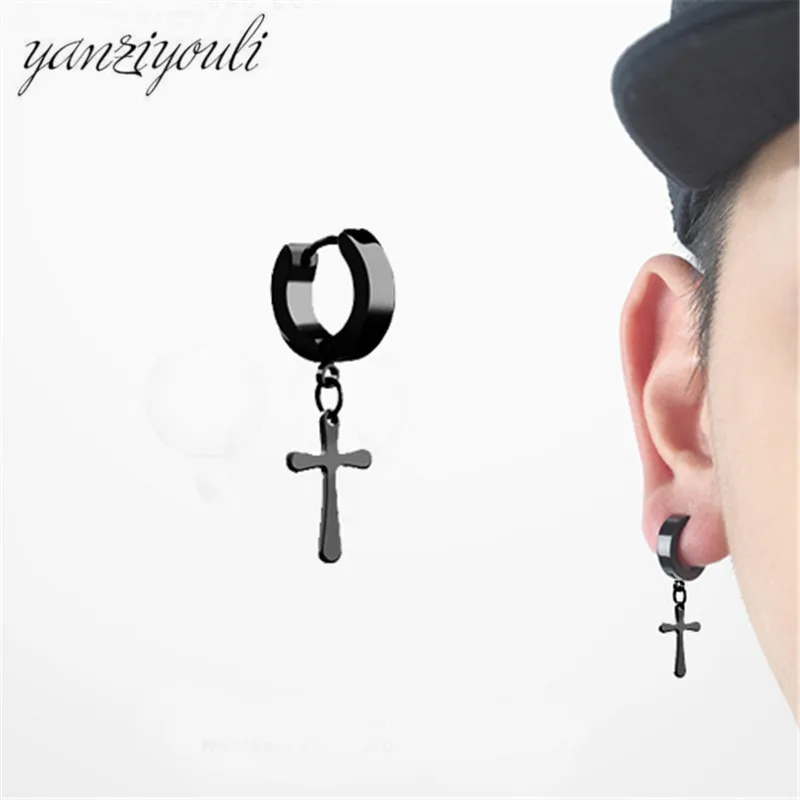 1 Pair Gothic Men Cross Cross Pendant Punk Round Cartilage Stainless Steel Earring For Men Piercing Stud Earrings For Women
1 Pair Gothic Men Cross Cross Pendant Punk Round Cartilage Stainless Steel Earring For Men Piercing Stud Earrings For Women