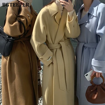 BGTEEVER Winter Overcoat Thicken Warm Women Solid Long Blend Coats Basic Lace-up Open Stitch Female Woolen Coats Jackets 2020
BGTEEVER Winter Overcoat Thicken Warm Women Solid Long Blend Coats Basic Lace-up Open Stitch Female Woolen Coats Jackets 2020