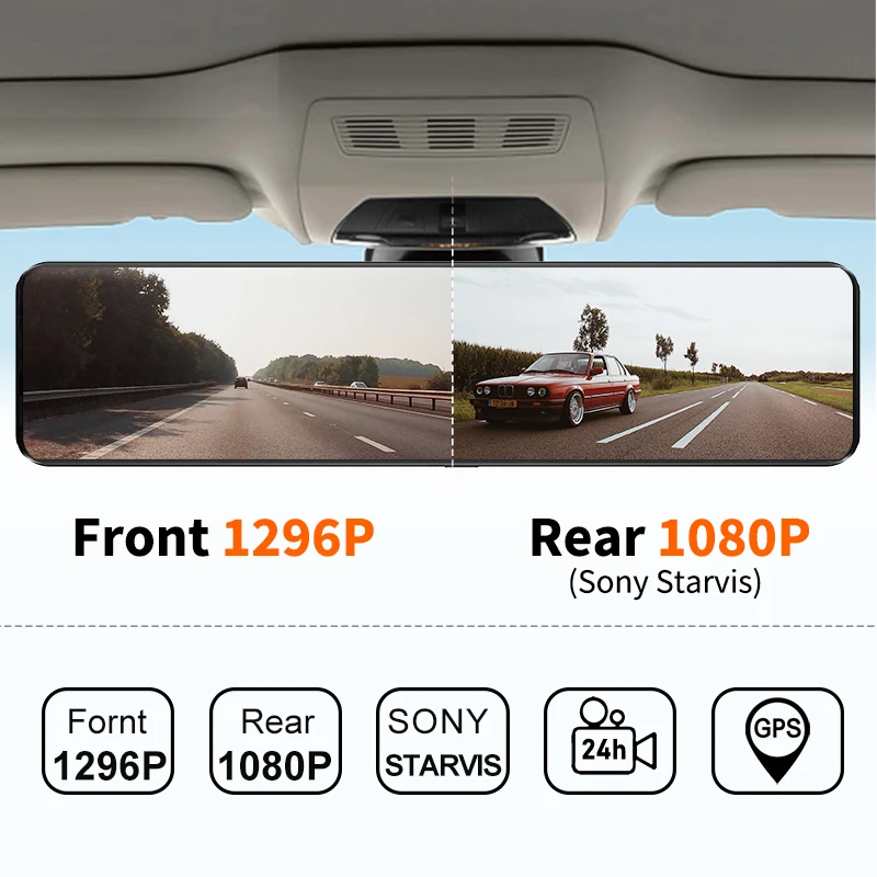 Dash Cam DVR Dual Lens Car Camera Stream RearView Mirror 12'' IPS HD Night Vision GPS coordinates Camera Car Recorder Dashcam
Dash Cam DVR Dual Lens Car Camera Stream RearView Mirror 12'' IPS HD Night Vision GPS coordinates Camera Car Recorder Dashcam