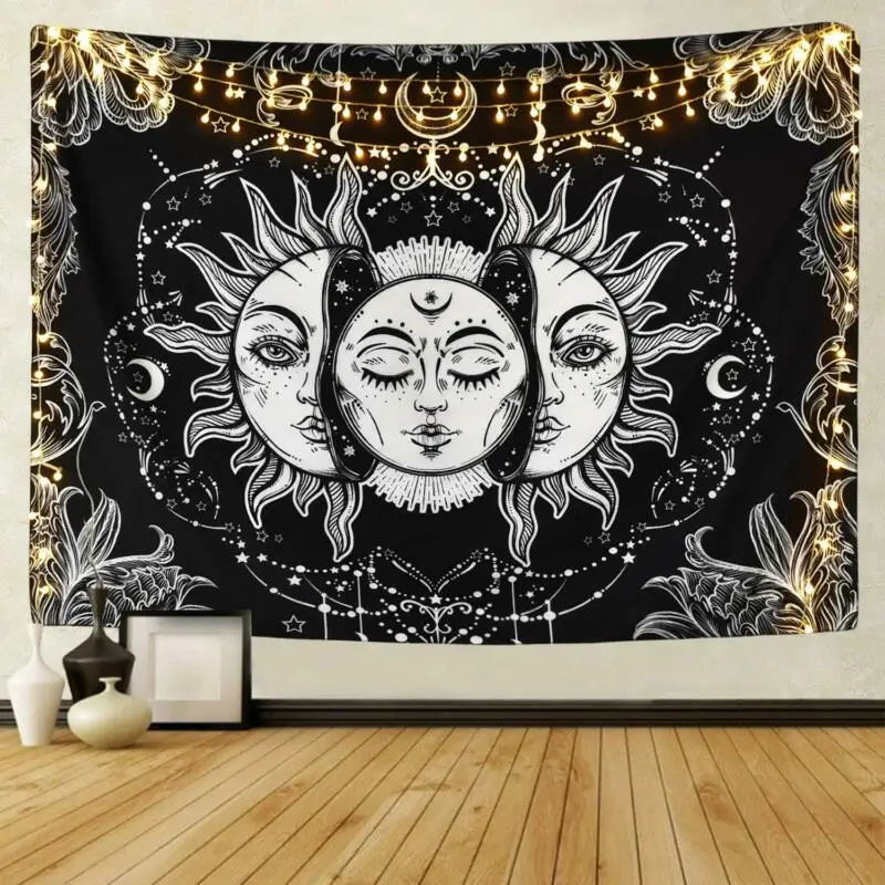 Sun and Moon Tapestries Wall Hanging Buring Sun Psychedelic Tapestry Home Decor
Sun and Moon Tapestries Wall Hanging Buring Sun Psychedelic Tapestry Home Decor