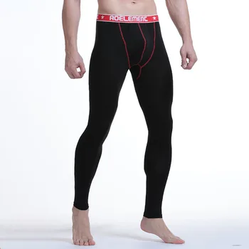 

Men's Thermal Underwear Bottoms Slim Mid Rise Warm Long Johns Leggings Elastic Tight Bottoming Pants modal male sleep underwear