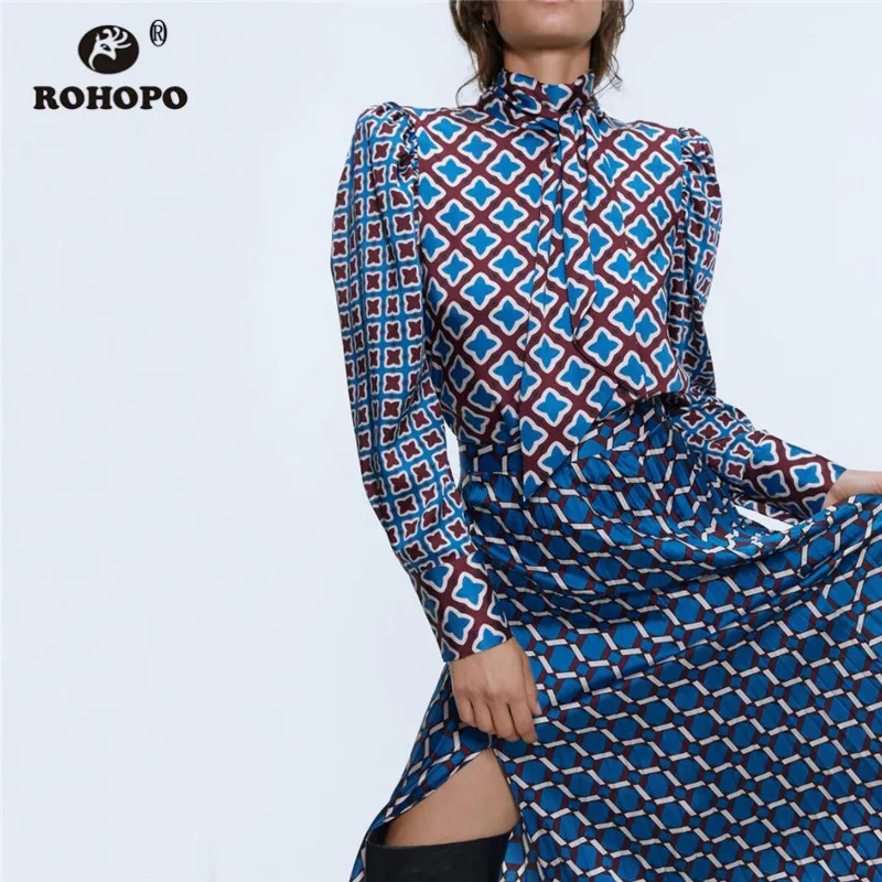 ROHOPO Puff Long Sleeve Bow Collar Vintage Printed Blouse Autumn Female Front Buttons Fly Retro Chic Tops Blusa #9355
ROHOPO Puff Long Sleeve Bow Collar Vintage Printed Blouse Autumn Female Front Buttons Fly Retro Chic Tops Blusa #9355