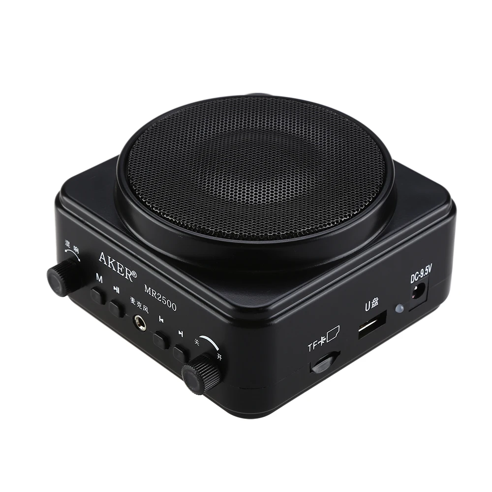 AKER MR2500W 22W Bluetooth Voice Booster Amplifier Speaker With UHF Mireless Mic 