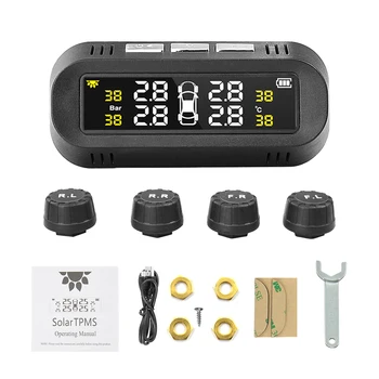 TPMS Tire Pressure Monitoring System Automotive Car USB Solar Wireless Temperature Security Alarm Tyre Pressure Sensor Monitor 
TPMS Tire Pressure Monitoring System Automotive Car USB Solar Wireless Temperature Security Alarm Tyre Pressure Sensor Monitor