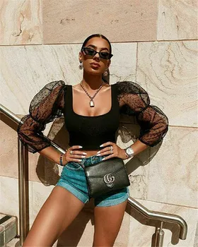 hirigin 2019 Women See-through Sheer Mesh Dot Blouse Shirt Crop Tops OL Puff Long Sleeve T-shirt Dot Patchwork Sexy Shirts Tops
hirigin 2019 Women See-through Sheer Mesh Dot Blouse Shirt Crop Tops OL Puff Long Sleeve T-shirt Dot Patchwork Sexy Shirts Tops